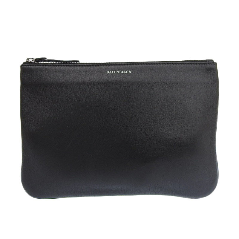 【中古】 バレンシアガ BALENCIAGA エブリデイ クラッチバッグ レザー ブラック 516358 新入荷 OB1656