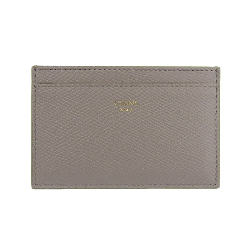 【中古】 セリーヌ CELINE カードケース 名刺入れ レザー グレージュ 新入荷 OBB0543