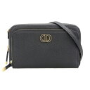 【中古】 ディオール CHRISTIAN DIOR カロ ショルダーバッグ レザー ブラック S7431UBAE 新入荷 OB1900