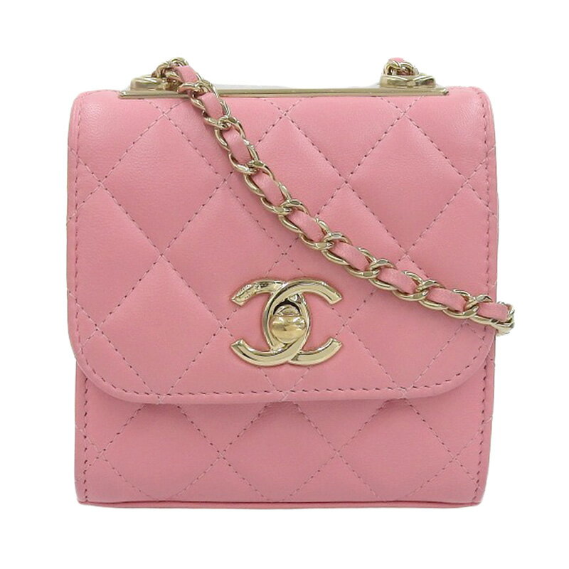 乐天商城 - 【中古】 シャネル CHANEL ショルダーバッグ チェーンショルダー ラムスキン ピンク 新入荷 CH0952