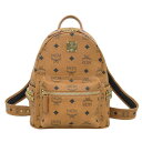 【中古】 エムシーエム MCM バックパック リュックサック スタッズ レザー ブラウン 新入荷 OB2080