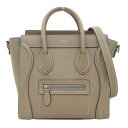 【中古】 セリーヌ CELINE ラゲージ ナノショッパー 2WAYバッグ ハンドバッグ ショルダーバッグ レザー スリ 新入荷 OB2095