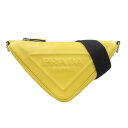 【中古】 プラダ PRADA トライアングル ショルダーバッグ レザー イエロー 1BH190 新入荷 OB2121(4)