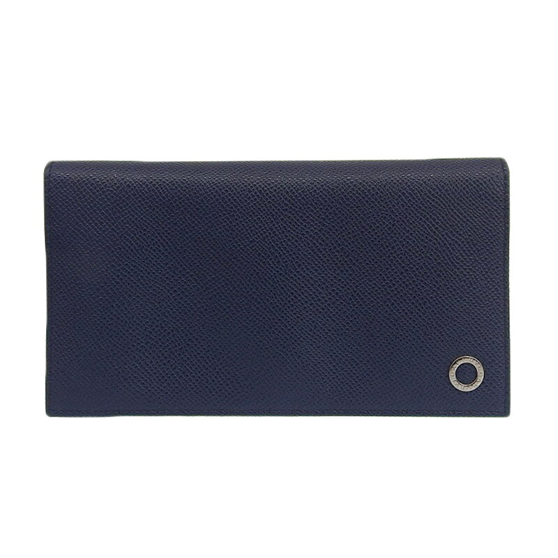Rakuten - 【中古】 ブルガリ BVLGARI 長財布 レザー ネイビー 美品 新入荷 BV0364