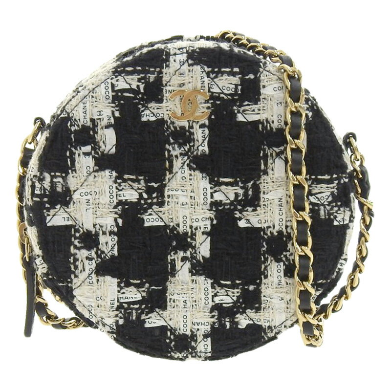 樂天商城 - 【中古】 シャネル CHANEL マトラッセ ショルダーバッグ チェーンショルダー ツイード ホワイト ブラック 29番台 新入荷 CH0982