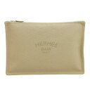 【中古】 エルメス HERMES ポーチ スクエアポーチ 小物入れ キャンバス エトゥープ 新入荷 HE1006
