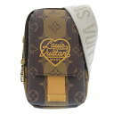 【中古】 ルイヴィトン LOUIS VUITTON モノグラム ストライプ ダブルフォンポーチ ミニ ショルダーバッグ NIGOコラボ M81005 新入荷 L...