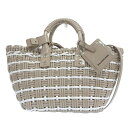 【中古】 バレンシアガ BALENCIAGA ビストロバスケットバッグXS 2WAYバッグ ハンドバッグ エナメル グレージュ ホワイト 671342 新入荷 ...