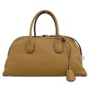 【中古】 トッズ TOD'S ダルセナ ミディアム ハンドバッグ ミニボストン レザー ダルゴールド 新入荷 OB2361(4)