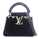 【中古】 ルイヴィトン LOUIS VUITTON カプシーヌMINI 2WAY ハンドバッグ ショルダーバッグ ベルベット ネイビー M23246 新入荷 L...