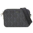 【中古】 ディオール CHRISTIAN DIOR CDダイヤモンド ショルダーバッグ PVC/レザー ブラック 新入荷 OB2518