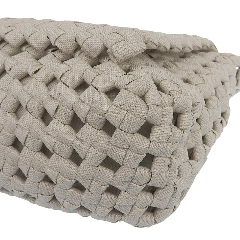 【中古】 ボッテガヴェネタ BOTTEGA VENETA ショルダーバッグ キャンバス/レザー アイボリー 603162 新入荷 OB2584