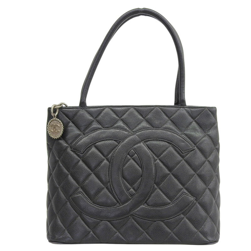 乐天商城 - 【中古】 シャネル CHANEL トートバッグ 復刻トート キャビアスキン ブラック 6番台 新入荷 CH1145
