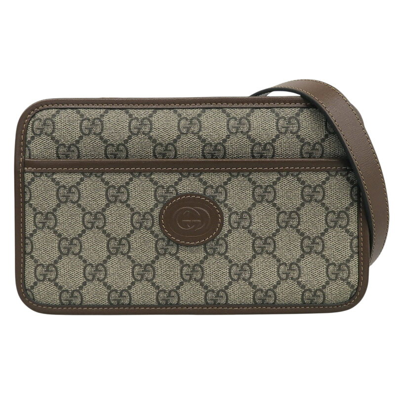 乐天商城 - 【中古】 グッチ GUCCI ショルダーバッグ 斜め掛け GGスプリームキャンバス/レザー ベージュ/ブラウン 658572 新入荷 GU0680