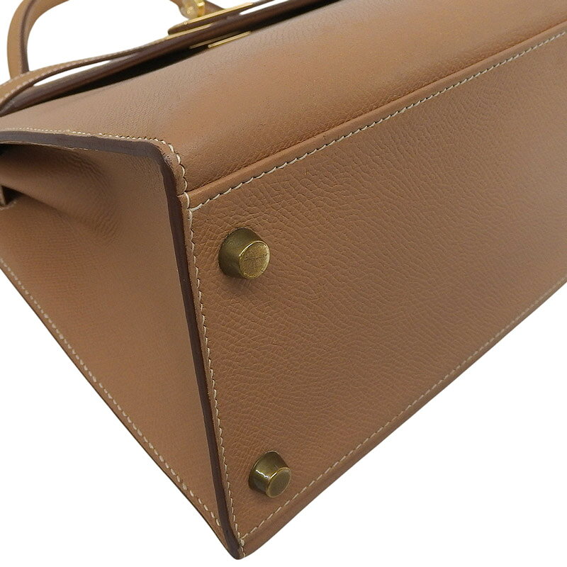 【中古】 エルメス HERMES ケリー32 2WAYバッグ ハンドバッグ ショルダーバッグ エプソン ベージュ GP金具 〇V刻印 1992年 新入荷 HE1202