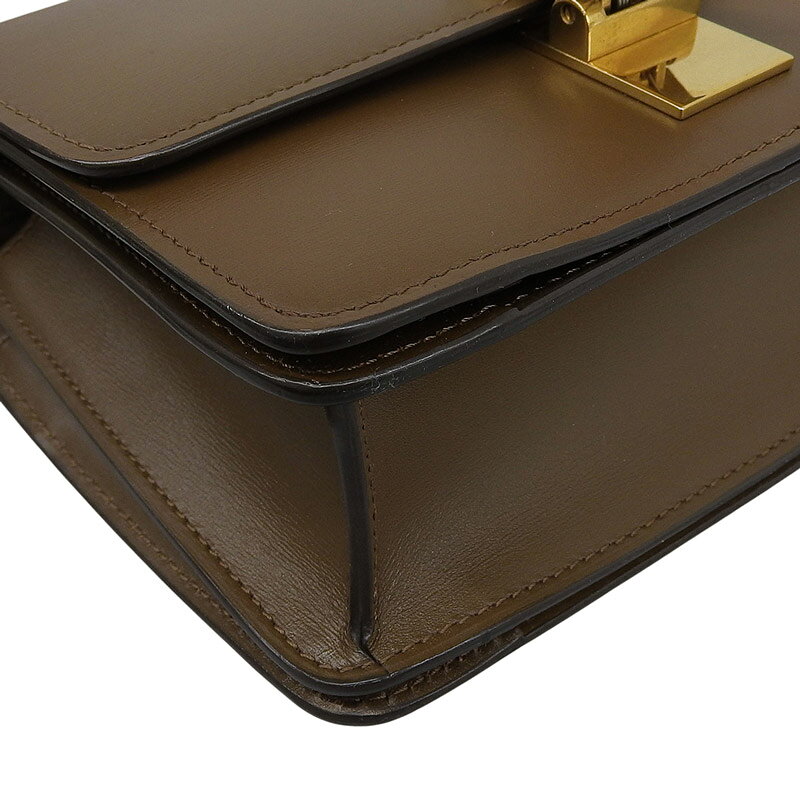 【中古】 セリーヌ CELINE クラシックボックス スモール ショルダーバッグ レザー ブラウン 189183DLS.38NO 新入荷 OB2786
