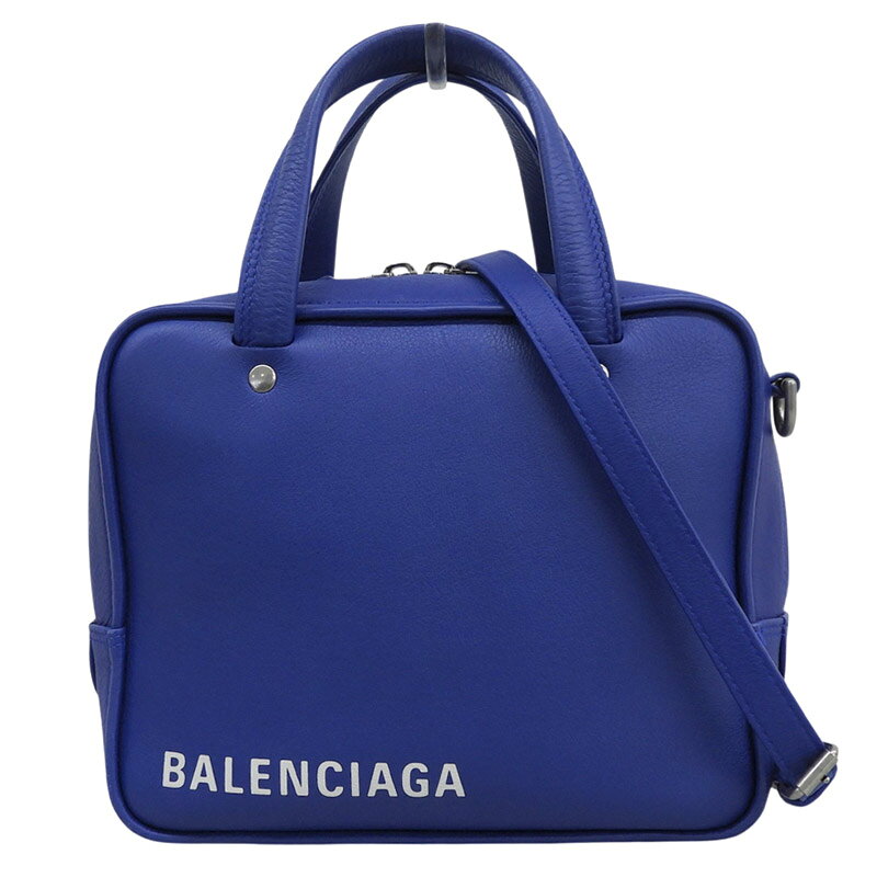 Rakuten - 【中古】 バレンシアガ BALENCIAGA トライアングルスクエア 2WAYバッグ ハンドバッグ ショルダーバッグ レザー ブルー 528544 新入荷 OB2845