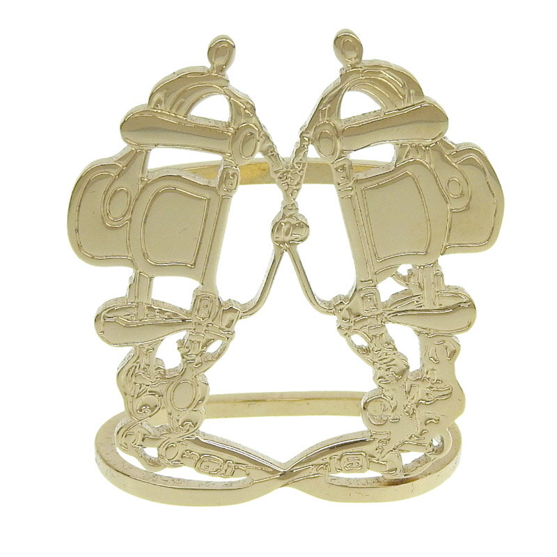 【中古】 エルメス HERMES ブリッド ドゥ ガラ スカーフリング GP ゴールド色 新入荷 HE1146