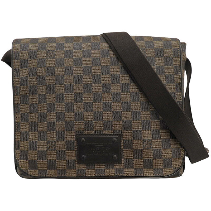 乐天商城 - 【中古】 ルイヴィトン LOUIS VUITTON ダミエ ブルックリンMM ショルダーバッグ エベヌ N51211 新入荷 LV2091