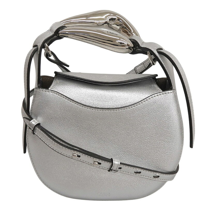 Rakuten - 【中古】 クロエ CHLOE キス スモールバッグ 2WAYバッグ ハンドバッグ ショルダーバッグ レザー シルバー CHC21AS350F069DL 新入荷 OB2848