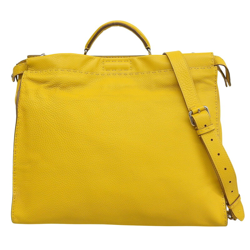 Rakuten - 【中古】 フェンディ FENDI ピーカブー フィット セレリア 2WAYバッグ ハンドバッグ ショルダーバッグ レザー イエロー 7VA354 新入荷 OB2855