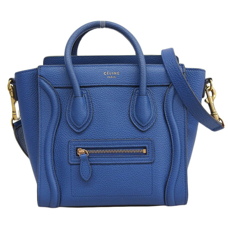 【極美品】CELINE セリーヌ ラゲージ ナノ プルーシャンブルー 付属品有 楽天市場】セリーヌ ラゲージ ナノ（カラーブルー）（バッグ・小物