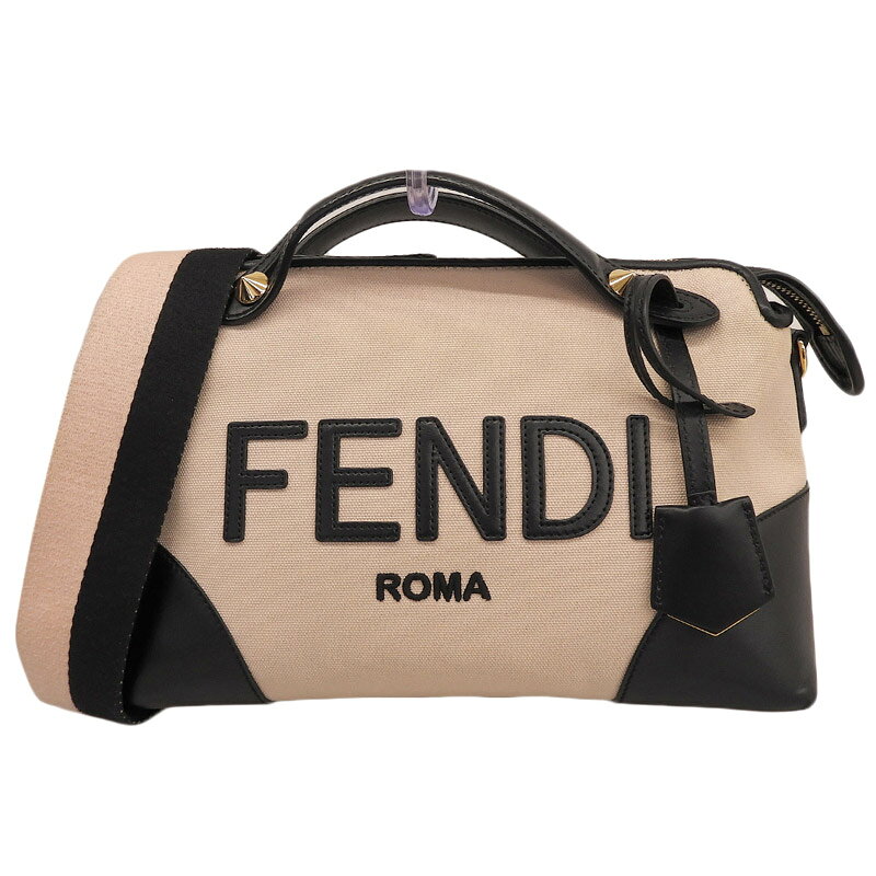  フェンディ FENDI バイザウェイ 2WAY ショルダー ハンドバッグ キャンバス/レザー ベージュ/ブラック 2WAYバッグ 新入荷 OB2884