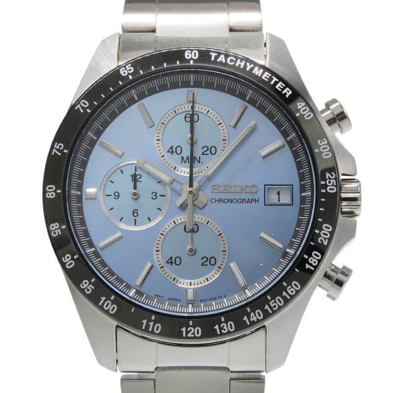 樂天商城 - 【中古】 セイコー SEIKO メンズ クォーツ クロノグラフ 腕時計 SS アイスブルー文字盤 SBTR029 美品 新入荷 OW0499