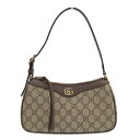 【中古】 グッチ GUCCI オフィディア スモールハンドバッグ GGスプリーム ベージュ×ブラウン 735145 美品 新入荷 GU0467