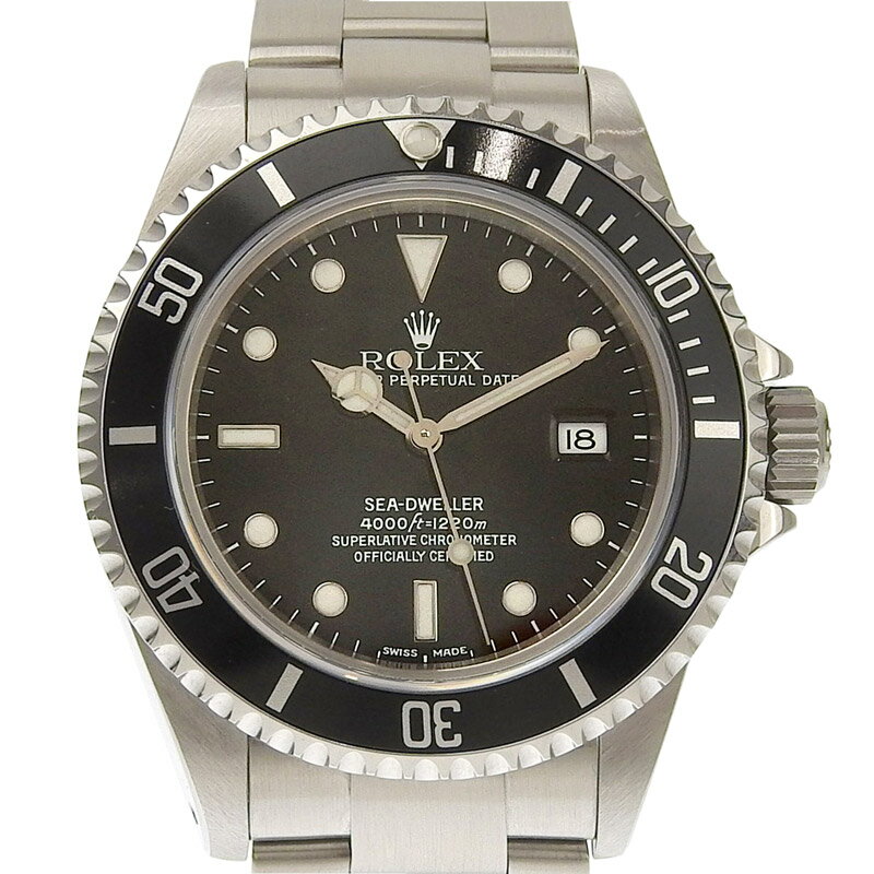 【中古】 ロレックス ROLEX シードゥエラー 自動巻き 腕時計 メンズ SS ブラック文字盤 16600 K番 2001年 新入荷 RO0250