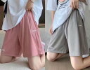 2枚セット 冷感パンツ ショートパンツ 接触冷感 アイスシルクパンツ レディースハーフパンツ 5分丈 春夏 薄手 短パン 半ズボン ウエストゴム 大きいサイズ ...