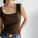 シンプル タンク 透け防止 リブ 肌着 重ね着 レディース ルームウェア ノースリーブ インナー ス ブラ紐隠しインナー キャミソール 定番 ブラ紐を隠せるイン...