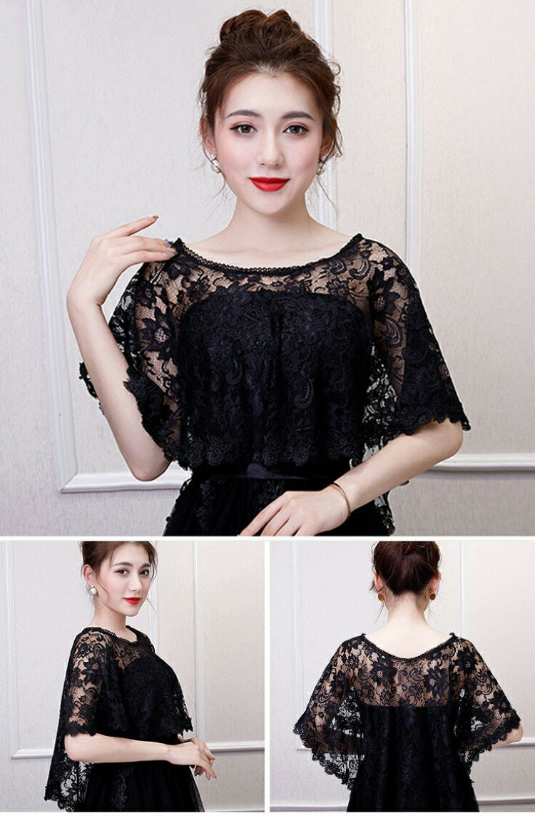 レディース 結婚式 ケープ 肩掛け 花柄レース 花嫁 日常ドレス 刺繍 透け感 フォーマル ショート トップス ウエディングドレス ファッション ショール コーデ 発表会 披露宴 ストール