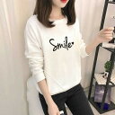 ラウンドネック トレーナー レディース シンプル 女性 長袖トップス ハート デイリー プルオーバー かわいい