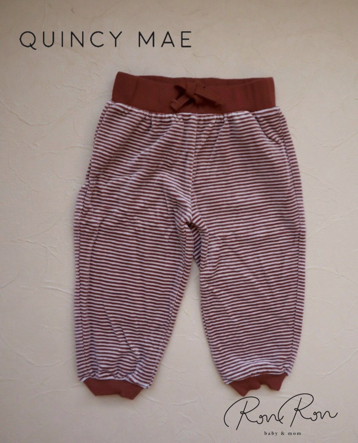 [Quincy mae] VELOUR RELAXED SWEATPANT | CANDY　[オススメ] [新作]クインシーメイ　インポート子供服..