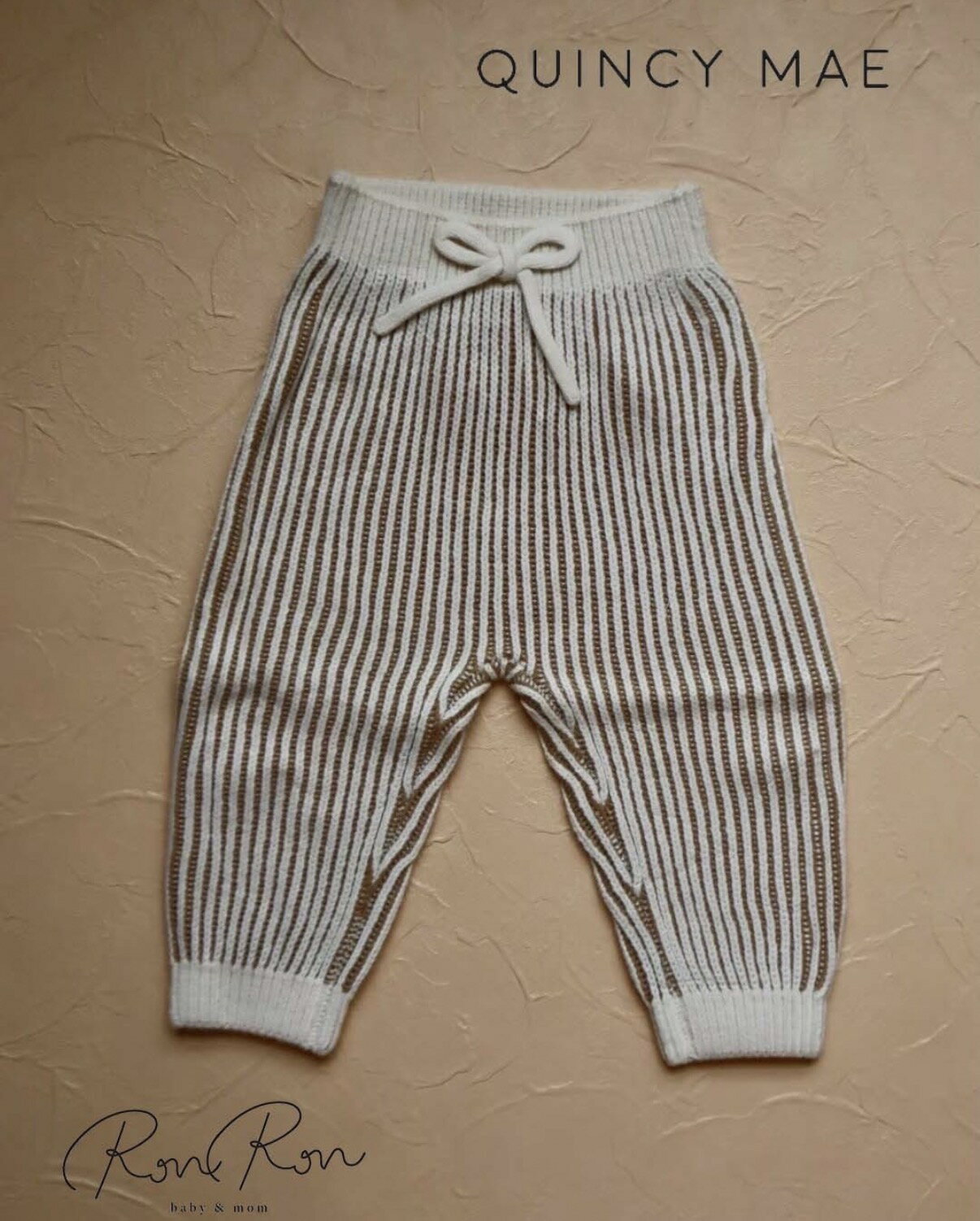 [Quincy mae] CHUNKY KNIT PANT | GOLD [オススメ] [新作]クインシーメイ　インポート子供服　クリスマ..