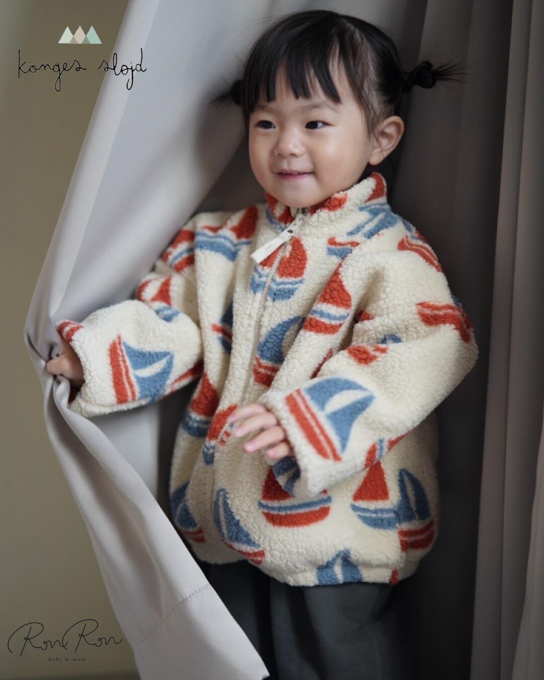 [Konges Slojd]【オススメ】【NEW】JODY TEDDY JACKET GRS | AHOY コンゲス　インポート子供服　アウター　女の子　男の子　可愛い　子供服