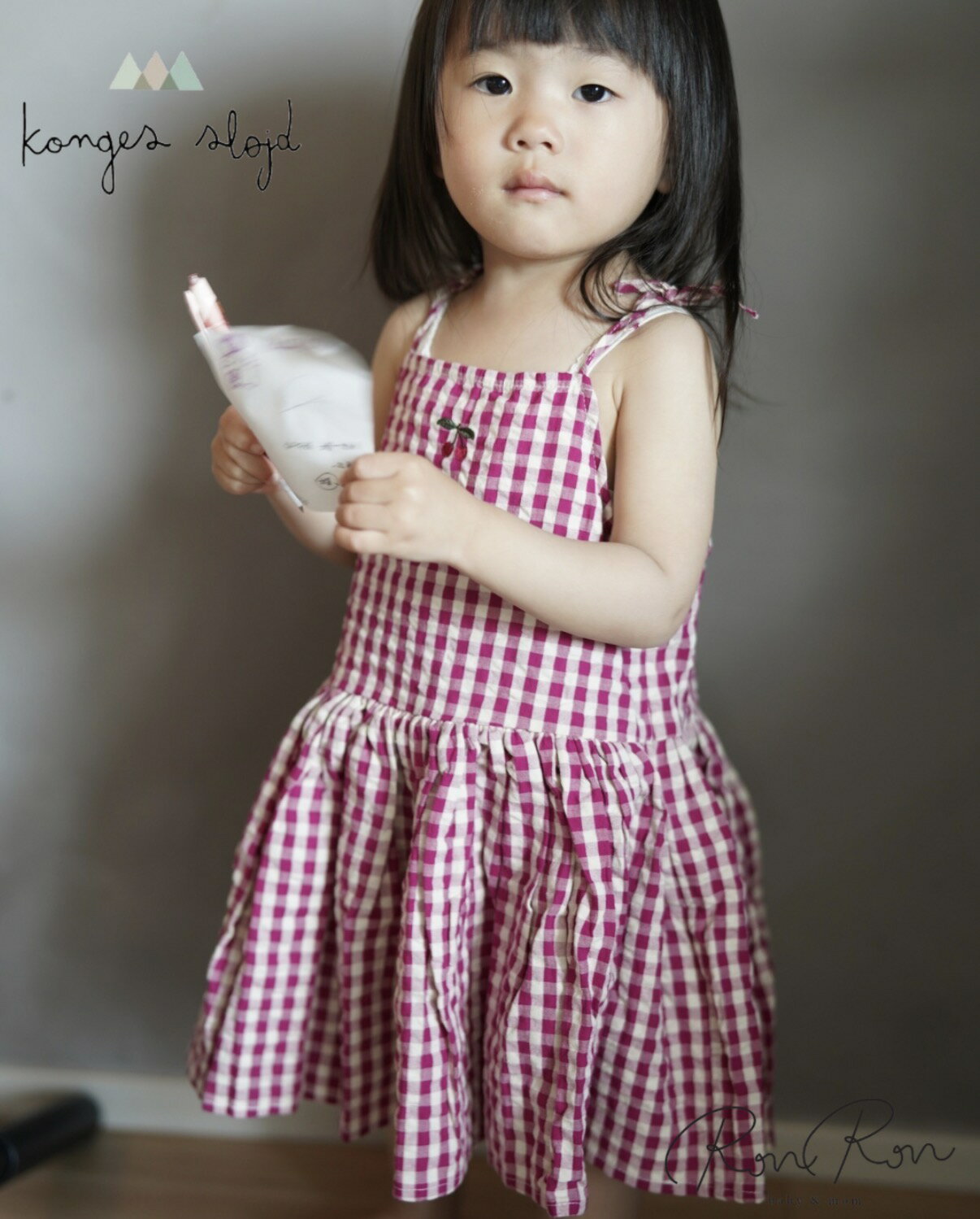 Rakuten - [Konges Slojd] 【オススメ】【NEW】ISOTTA DRESS GOTS | RASPBERRY CHECK　コンゲススロイド　インポート子供服　ドレス　ワンピース　ギフト　女の子　男の子　可愛い　子供服　海外子供服