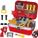 大工さん おままごと 工具セット 工具おもちゃ ごっこ遊び なりきり 工具ボックス 収納リュックセット 男の子向け 組立て おもちゃ レッド 八歳以上子供用 誕...