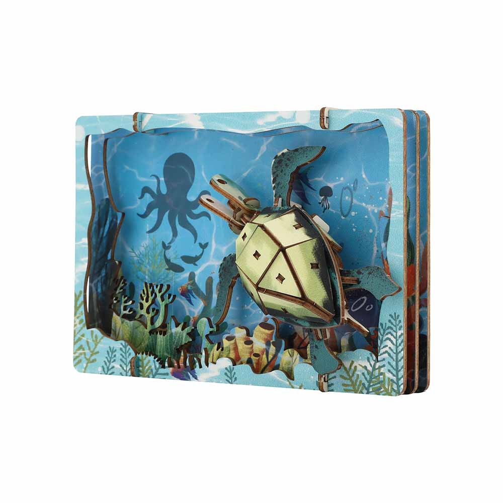 ジグソーパズル |MYS オーロラ木製パズル ウミガメ ジグソーパズル 200ピース ユニークな形の木製パズル 大人と子供用 ファミリーゲーム 9.2