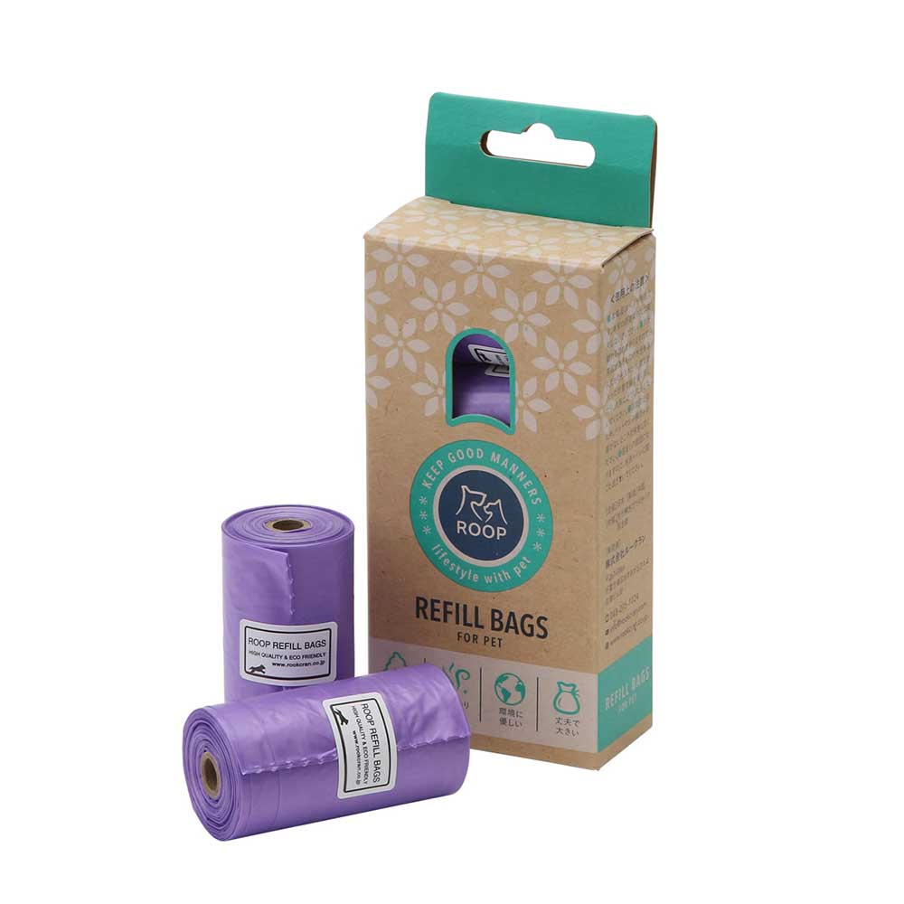 ループ マナーズ 詰替え用ロール ラベンダー 4ロール 犬 マナー袋 エチケット お散歩 エコ 香り付き