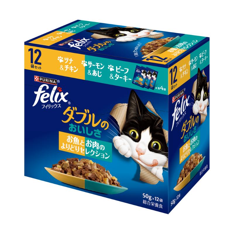Rakuten - 猫ウェットフード 8481 ネスレピュリナペットケア フィリックス ダブルのおいしさ お魚とお肉のよりどりセレクション 50g×12袋×4セット (48個)