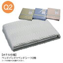 【ホテル仕様】 ベッド専用 3点セット ウォッシャブル タイプ ベッドパット + ベッドシーツ 2枚 丸洗いOK クイーン2サイズ CPS-3 【敷きパット ベ...