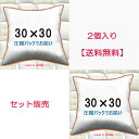 【2個セット販売】【送料無料】ヌードクッション 30×30cm クッション本体 クッション中身クッション中材 Pillow Insertクッションカバー用本体 Decorative Cushion 30x30