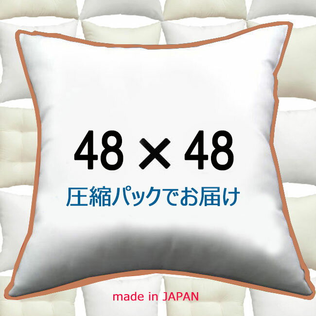 ヌードクッション 48×48cm クッション本体 クッション中身クッション中材 Pillow Insertクッションカバー用本体 Cushion 48x48の写真