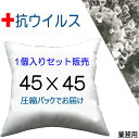 【1個セット販売】【送料無料】ヌードクッション 抗ウイルス加工 抗菌防臭加工 45×45cm クッション本体 クッション中身クッション中材 Pillow Insertクッションカバー用本体 業務用 Decorative Cushion Square 45x45