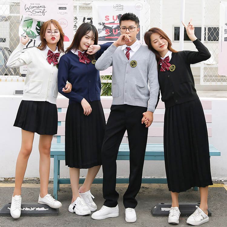 スクールカーディガン Vネック セーター 女子 ニットカーディガン 制服 グレー 羽織り 中学生 綿 コットン キッズ 学生 学生服 カーディガン ニット 春 秋 冬 スクール 通学 学校 紺 スクール レディース 黒 ハロウィン コスプレ
