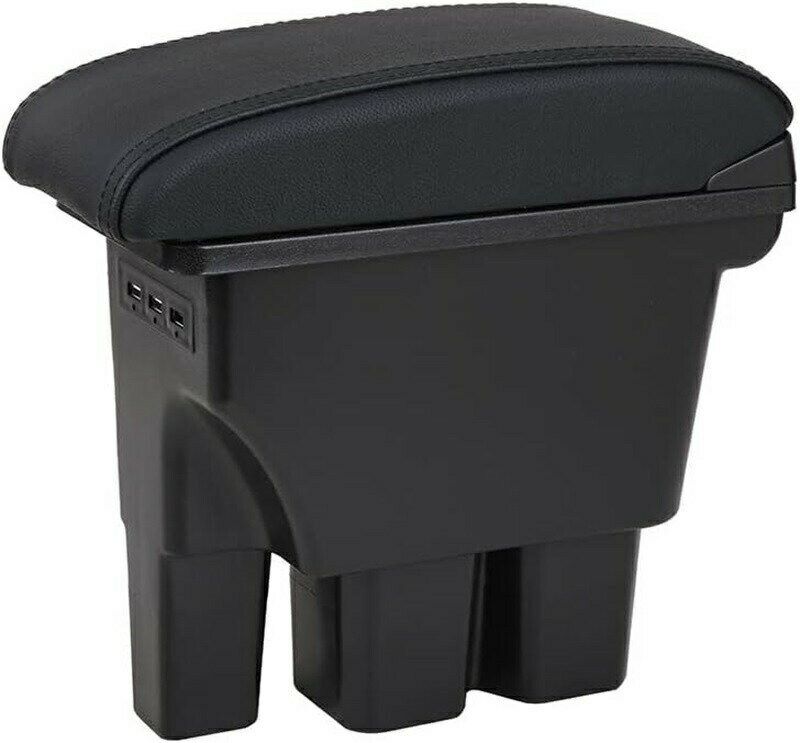 スズキ ジムニー JB64W JB74W 車用アームレスト ジムニー専用 コンソールボックス ブラックレザー調 純正ホルダー対応 多機能 収納ボックス ブラックステッチ縫製 USB充電