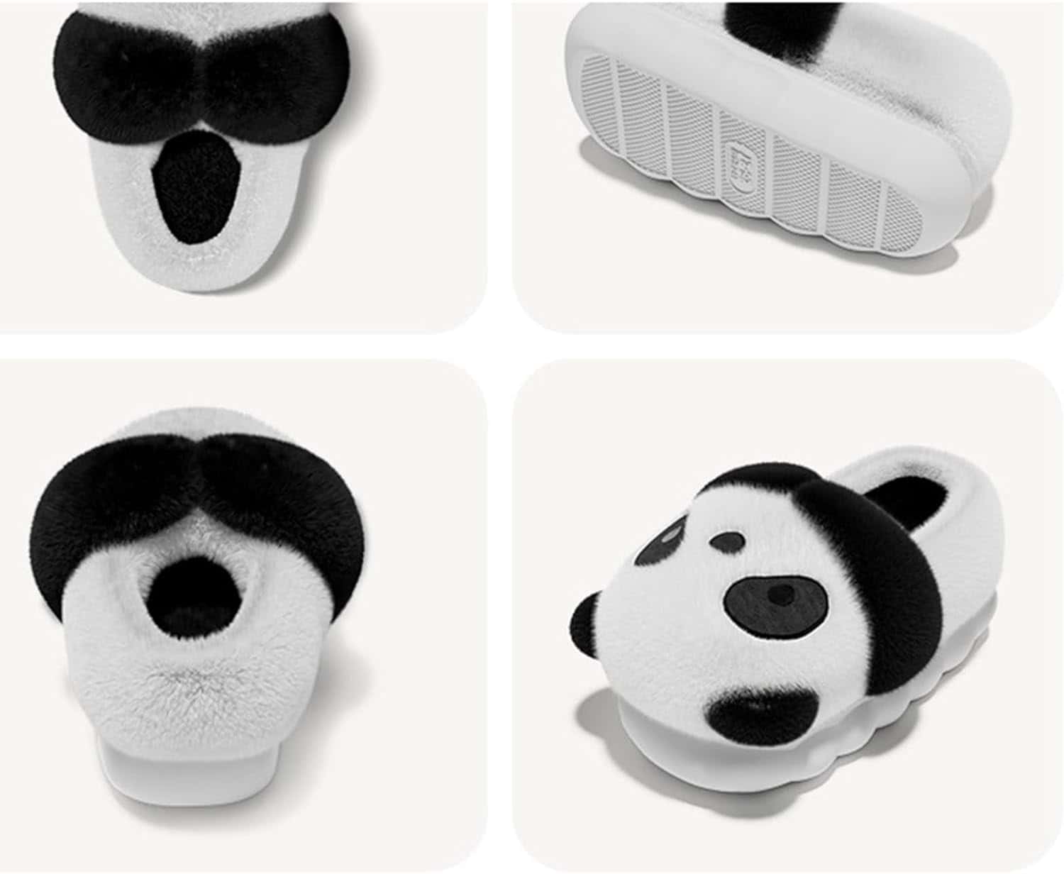 Room75cのパンダ ルームシューズ スリッパ レディース メンズ 親子 カップル 室内用 ソフト 室内履き ぬいぐるみ 裏ボア 保温 滑り止め 静音 来客用 キッズ プレゼント ファー 秋冬｜アングル3