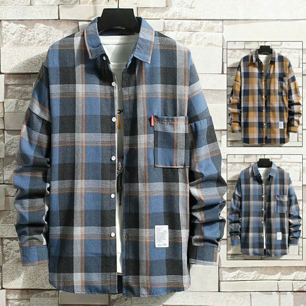 カジュアルシャツ メンズ 長袖 チェックシャツ おしゃれ メンズシャツ ワークシャツ ミリタリーシャツ ..